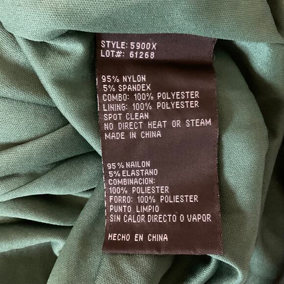 Green Sequined One Shoulder Cocktail Dress Size 8 High Low Midi Sheath by AQUA - Picture 11 of 14